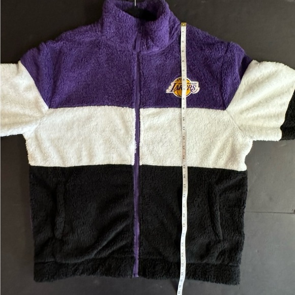 NWT Ultra Game Los Angeles Lakers full zip purple black white Sherpa.Size Large - Picture 9 of 11